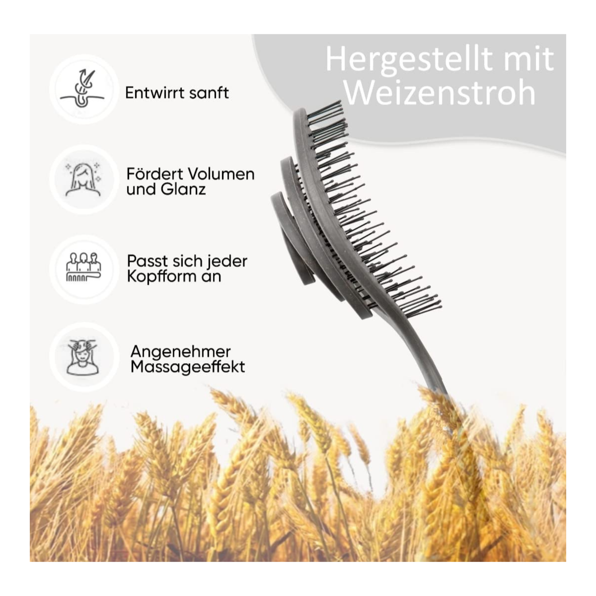 Biofriendly Entwirren Rundhakenbürste