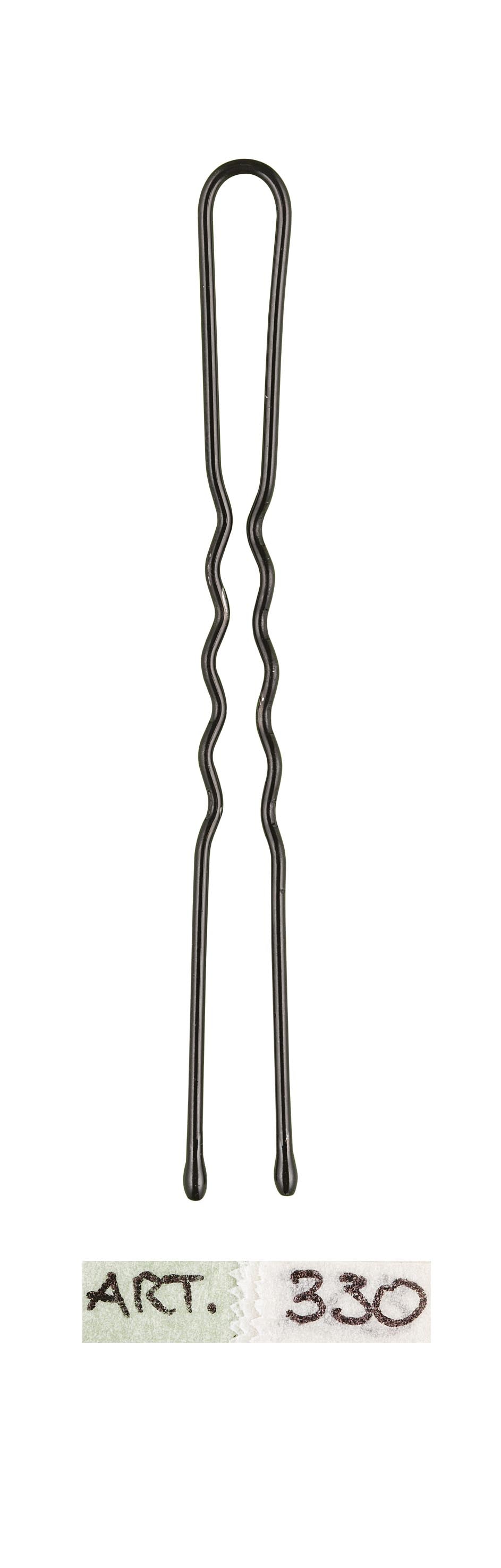 CT-12951_XanitaliaPro RECORD LIFE Haarnadeln Gewellt - Schwarz & PVC-Schachteln zu 250 g