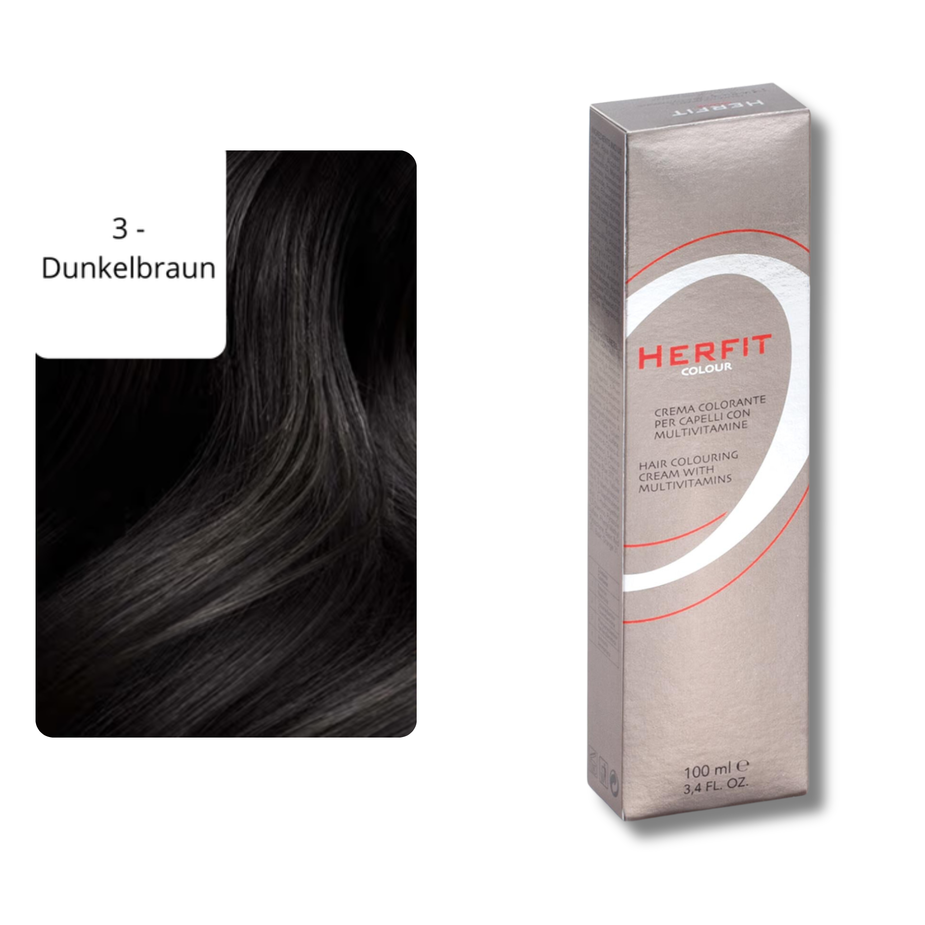 CT-14533.2_Xanitaliapro Haarfärbe-Creme mit Multi-Vitaminen - 100ml - 3 Dunkelbraun