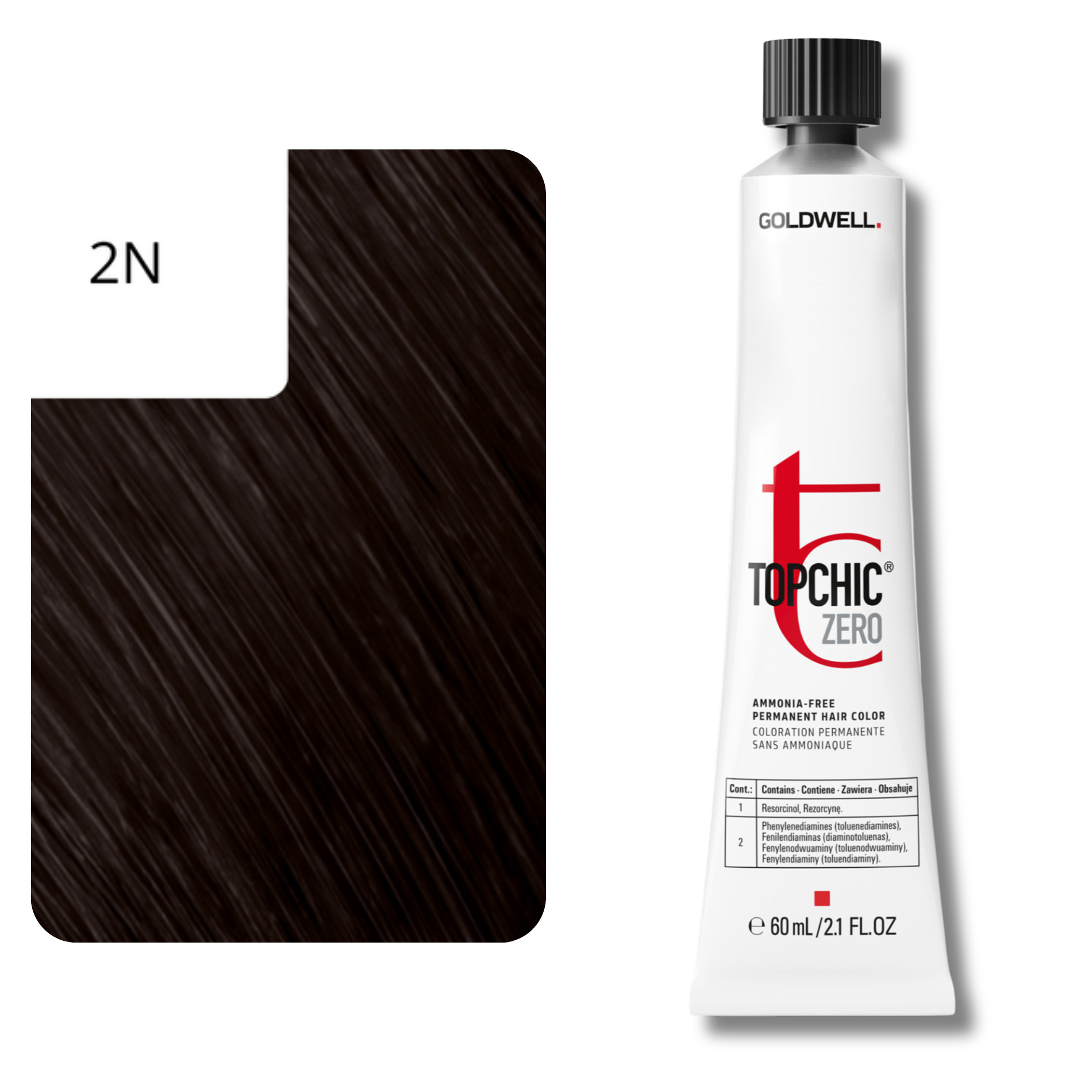 CT-17026.6_Goldwell Topchic Zero Permanente Haarfarbe 60 ml 2N - schwarz