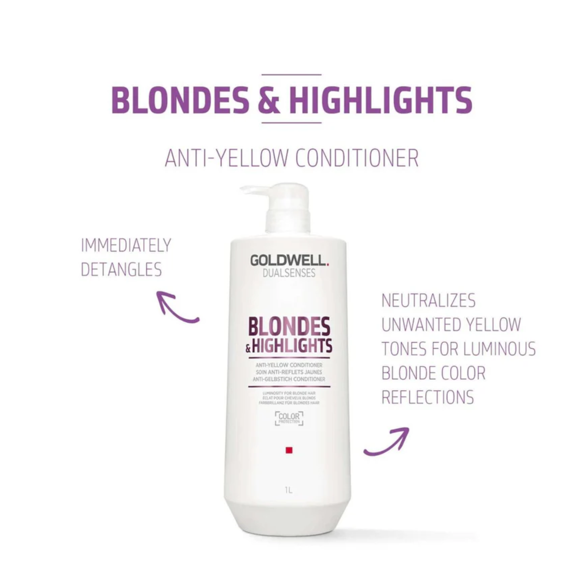 CT-10257_Goldwell Dualsenses Blondes & Highlights Anti-Gelbstich Conditioner - 1000 ml