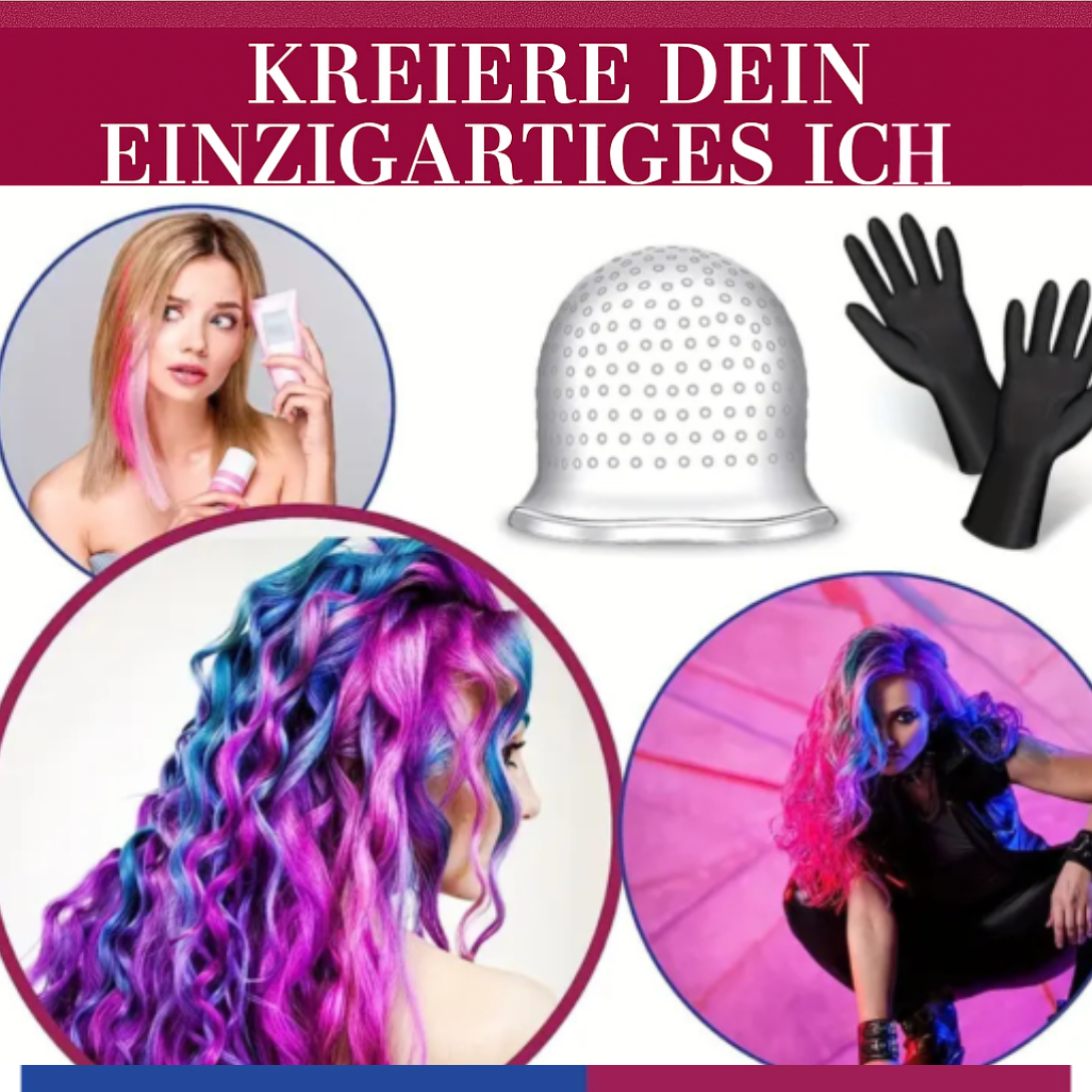 CT-18020_Jerbat Haarfärbung-Highlights-Kappe mit Haken + Handschuhe