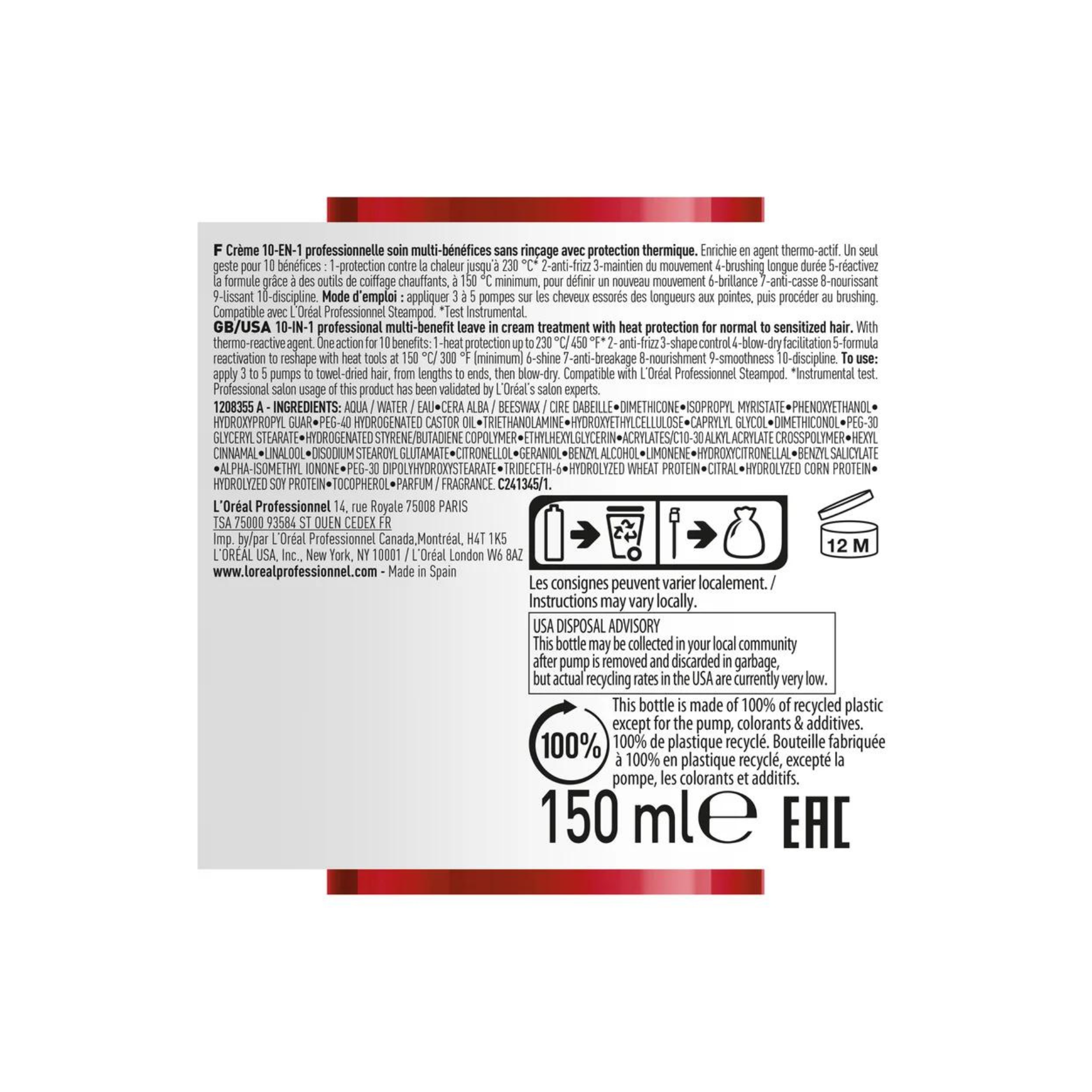 L'Oréal Professionnel Serie Expert Blowdry Fludifier Creme - 150 ml