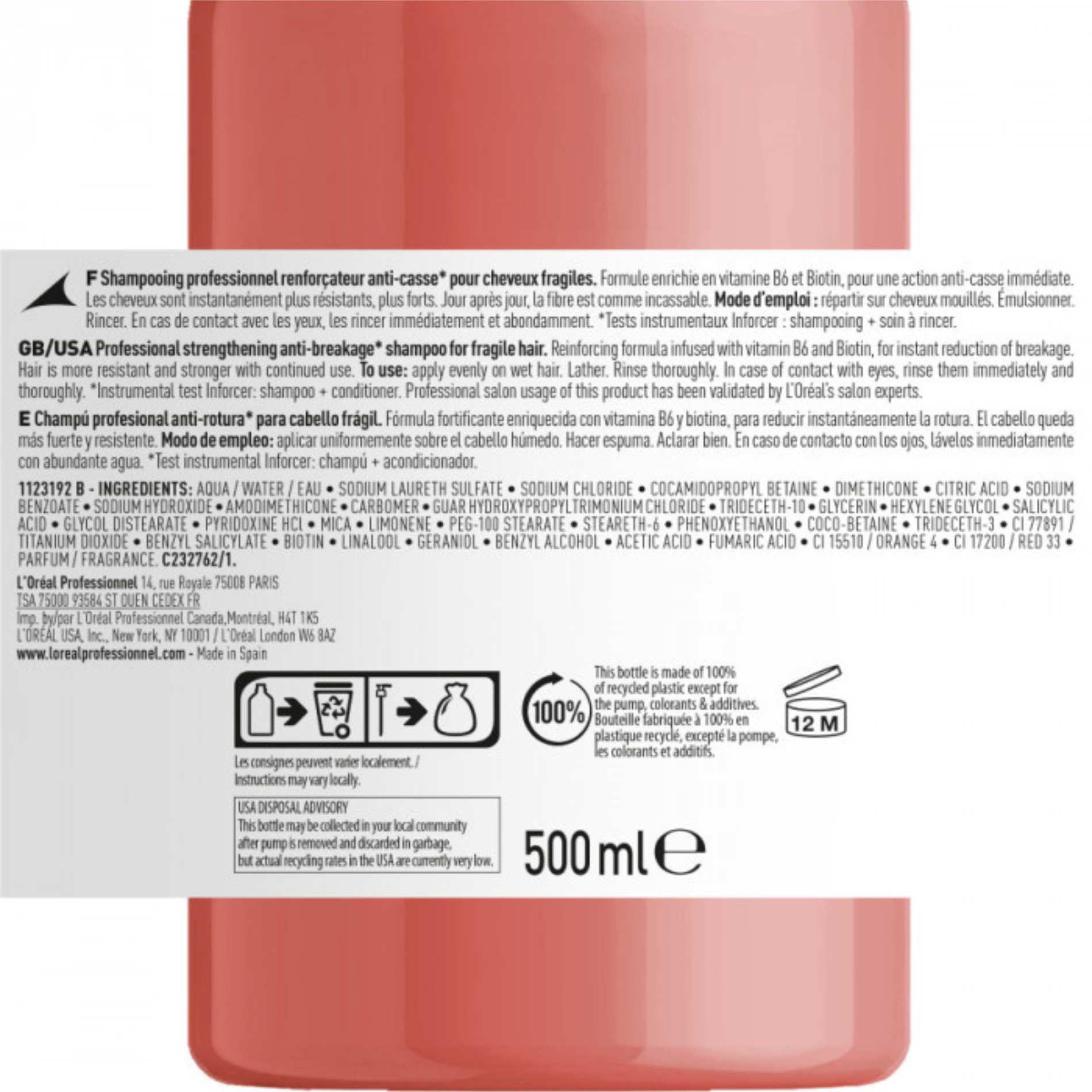 CT-14245_L'Oréal Professionnel Serie Expert Inforcer Shampoo 500ml