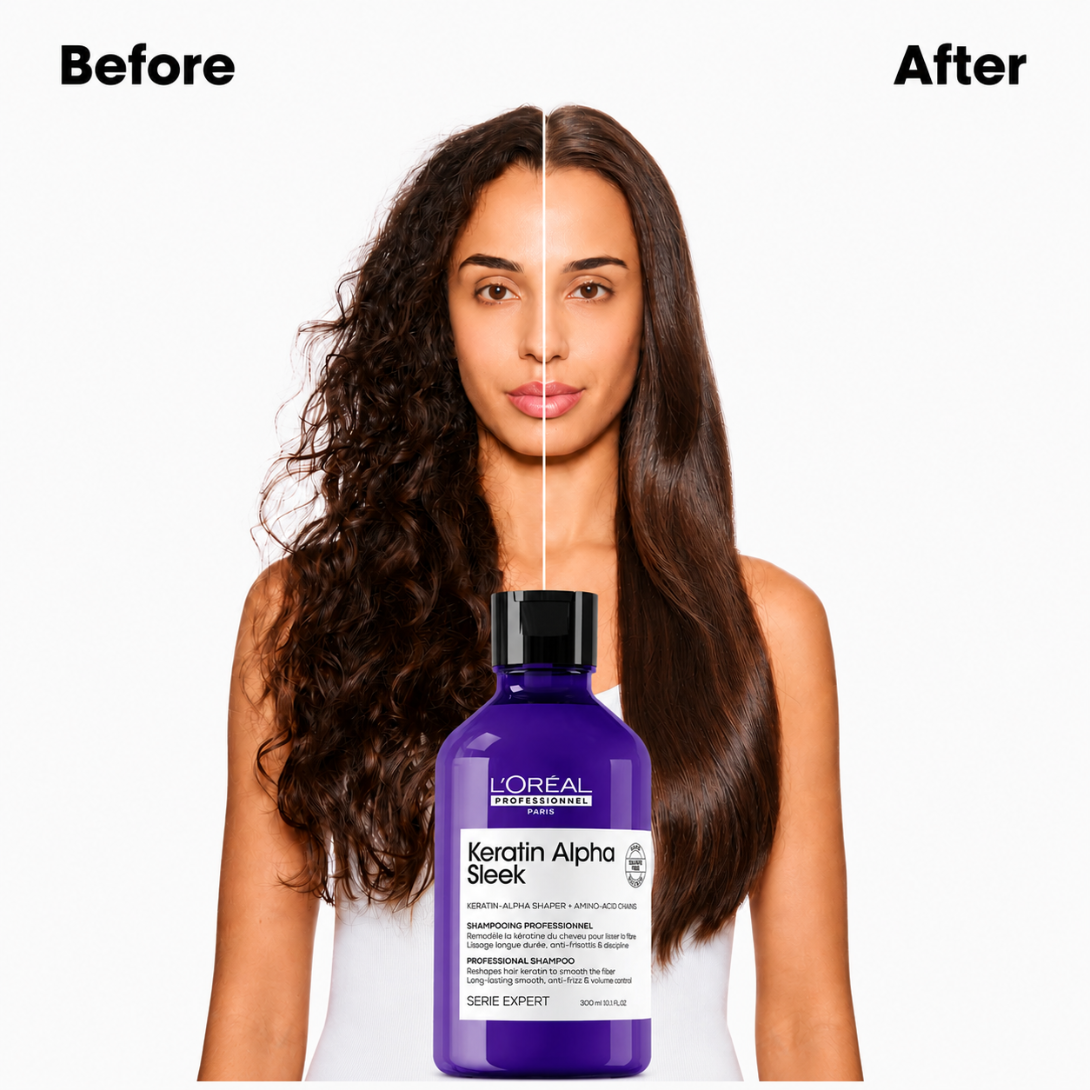 L'Oreal Professionnel Keratin Alpha Sleek Shampoo - 300 ml 