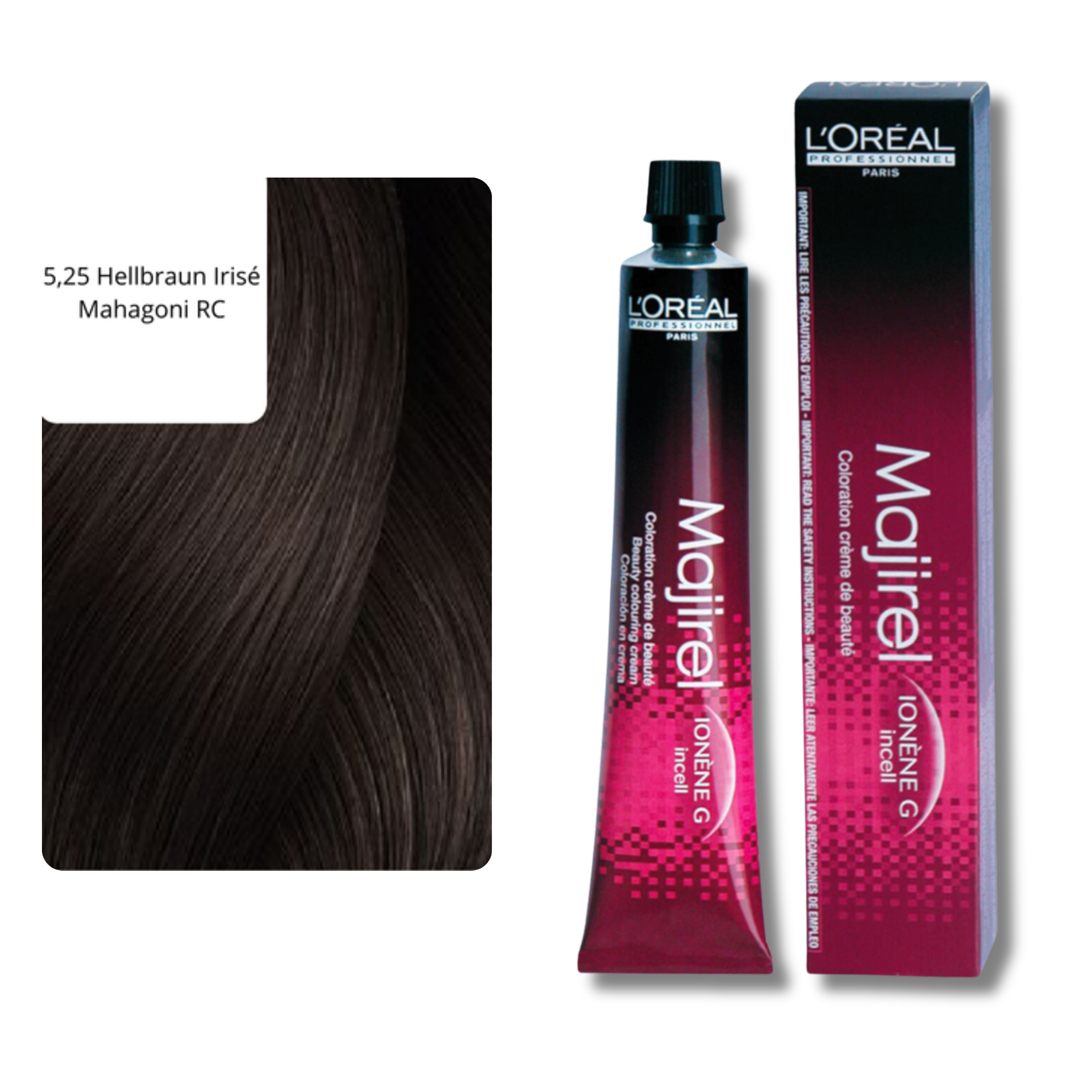 CT-10092.29_CT-10092.154_Loreal Majirel Haarfarbe 50 ml - 5,25 Hellbraun Irisé Mahagoni RC