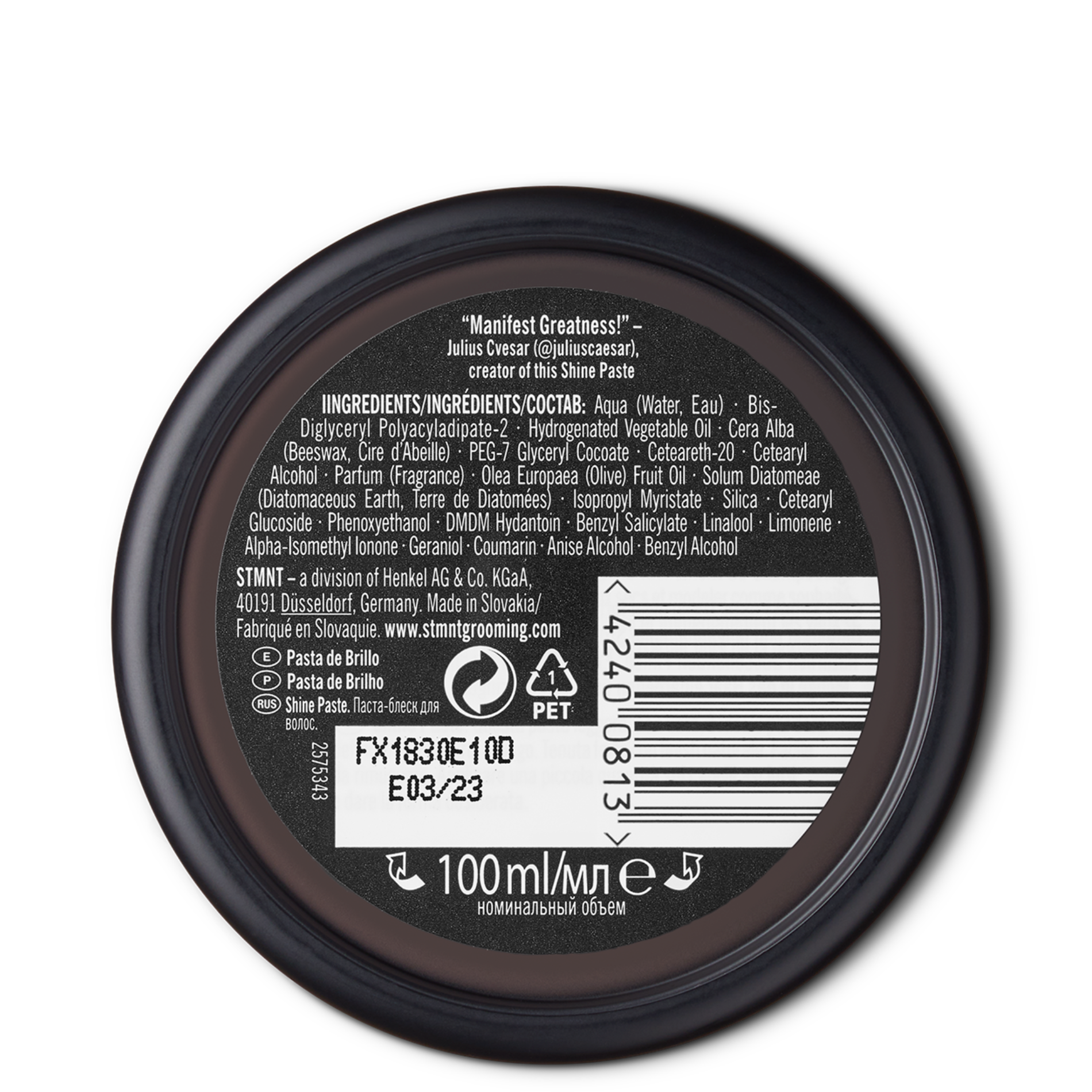 STMNT Grooming Goods Shine Paste 100ml