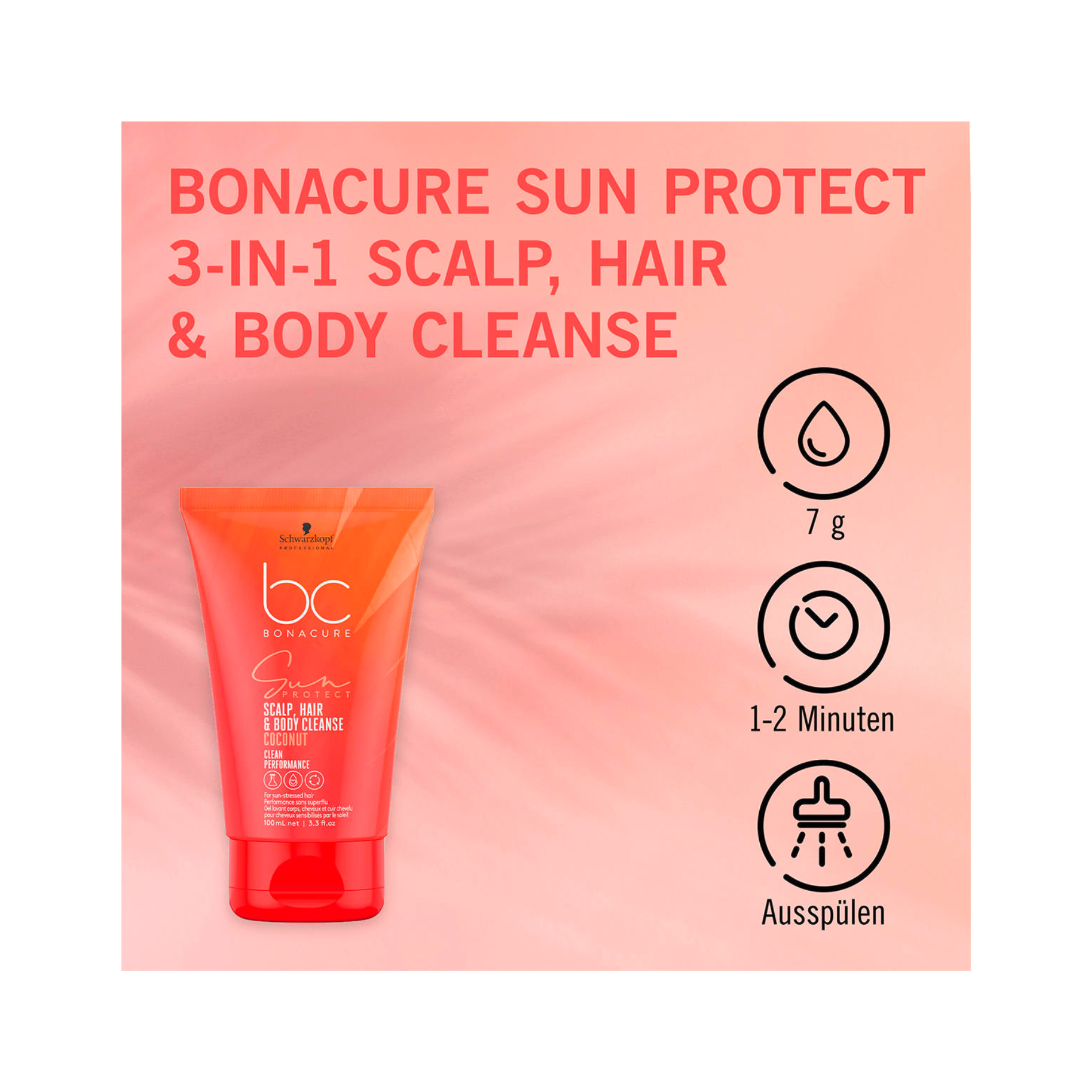 Schwarzkopf Professional BC Bonacure Sun 3-in-1 Scalp, Hair & Body Shampoo
