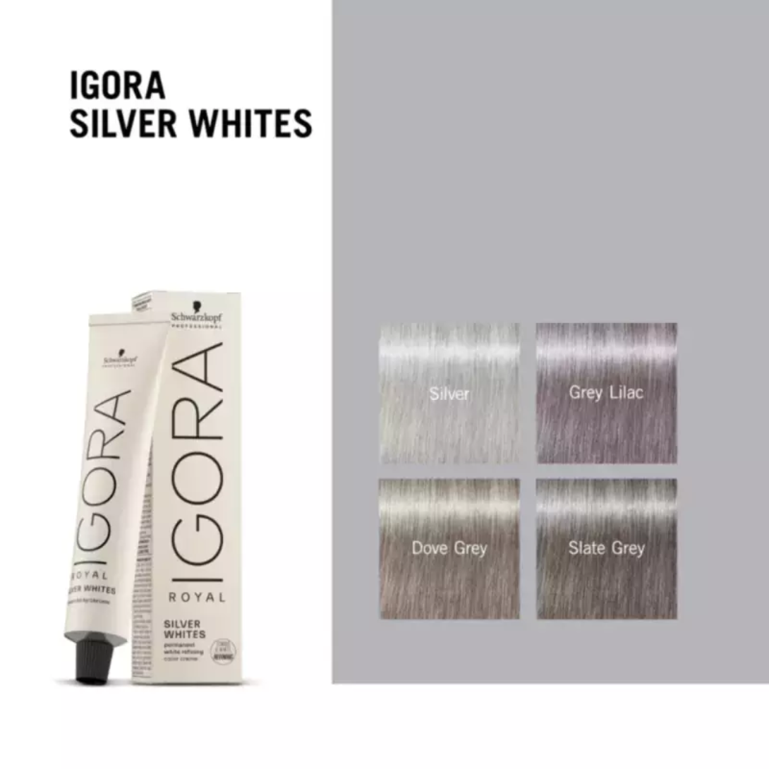 CT-10005_Schwarzkopf Professional IGORA ROYAL Silverwhites Permanent White Refining - 60 ml