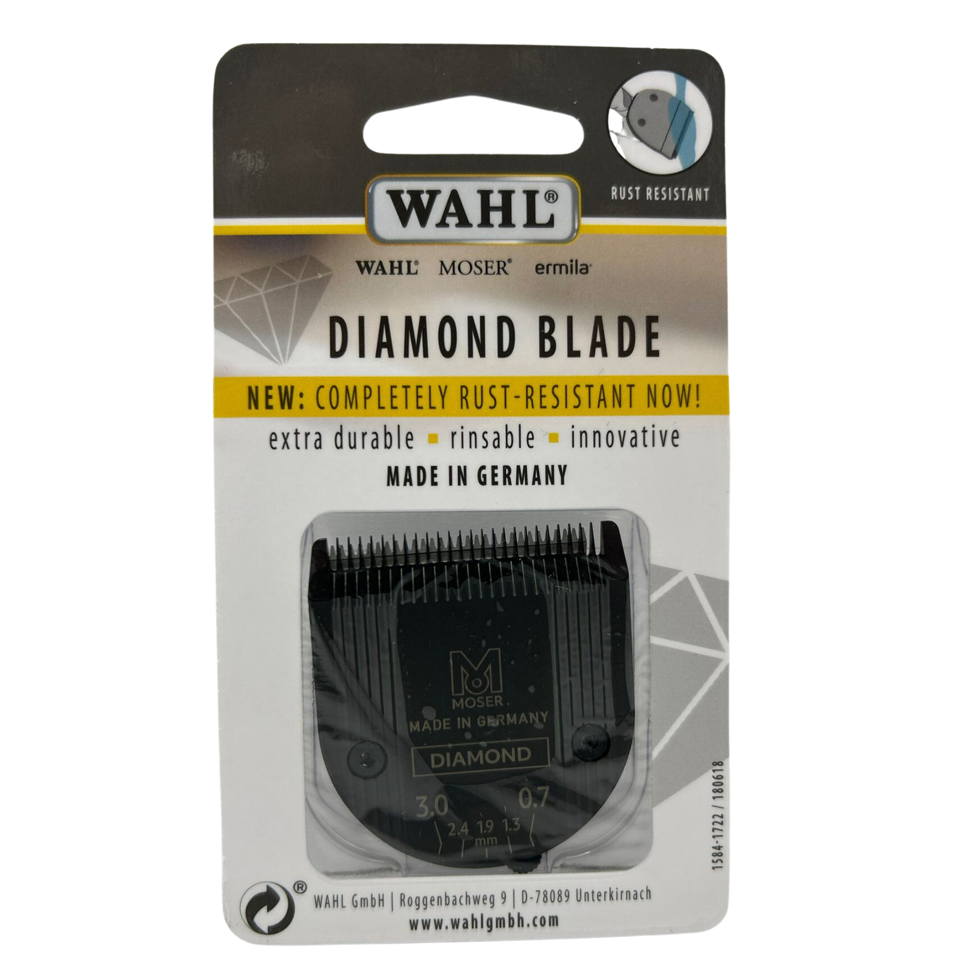 CT-10738_Wahl / Moser / Ermila Diamant-Blade Scherkopf - 0,7 - 3,0 mm