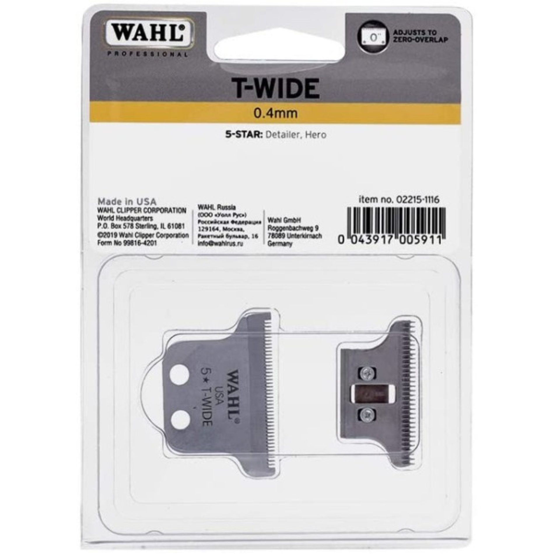 CT-10637_Wahl Detailer T-Wide Einstellbare Trimmerklinge - 0,4 mm
