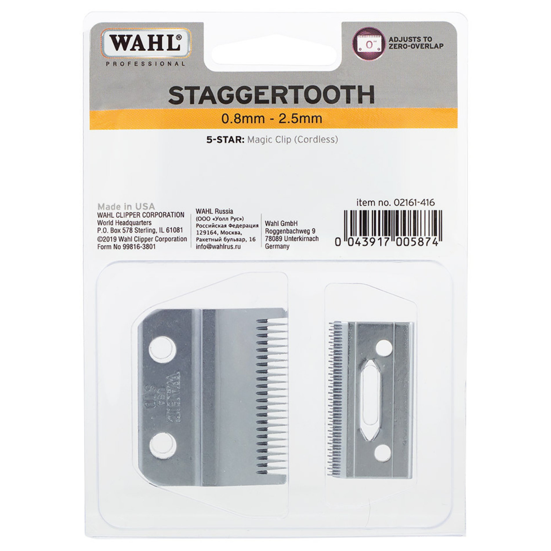 CT-15129_Wahl StaggerTooth Scherkopf Magic Clip Cordless - 0,8 - 2,5 mm 