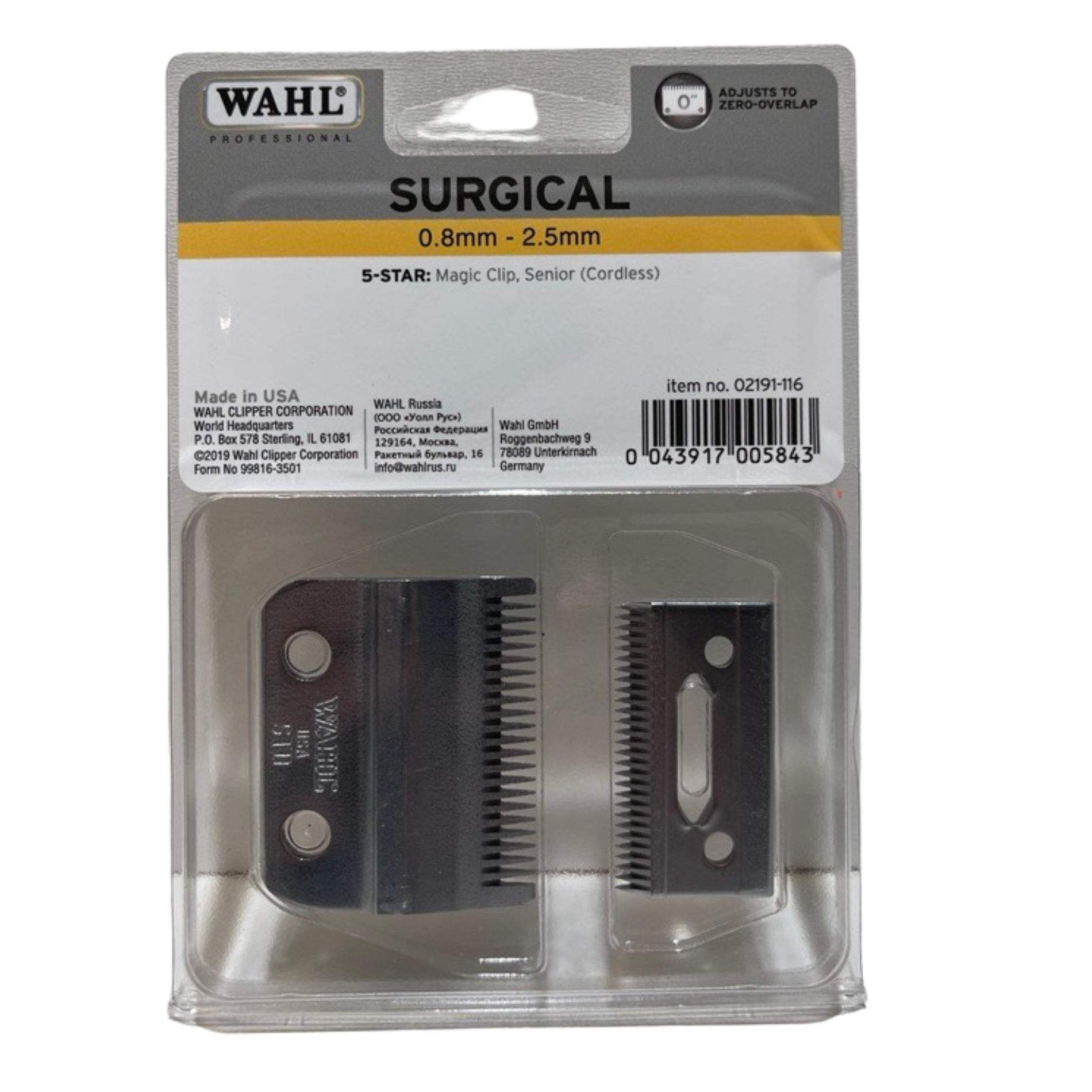 CT-15126_WAHL Schneidsatz Scherkopf Blade Set 0,8 - 2,5 mm