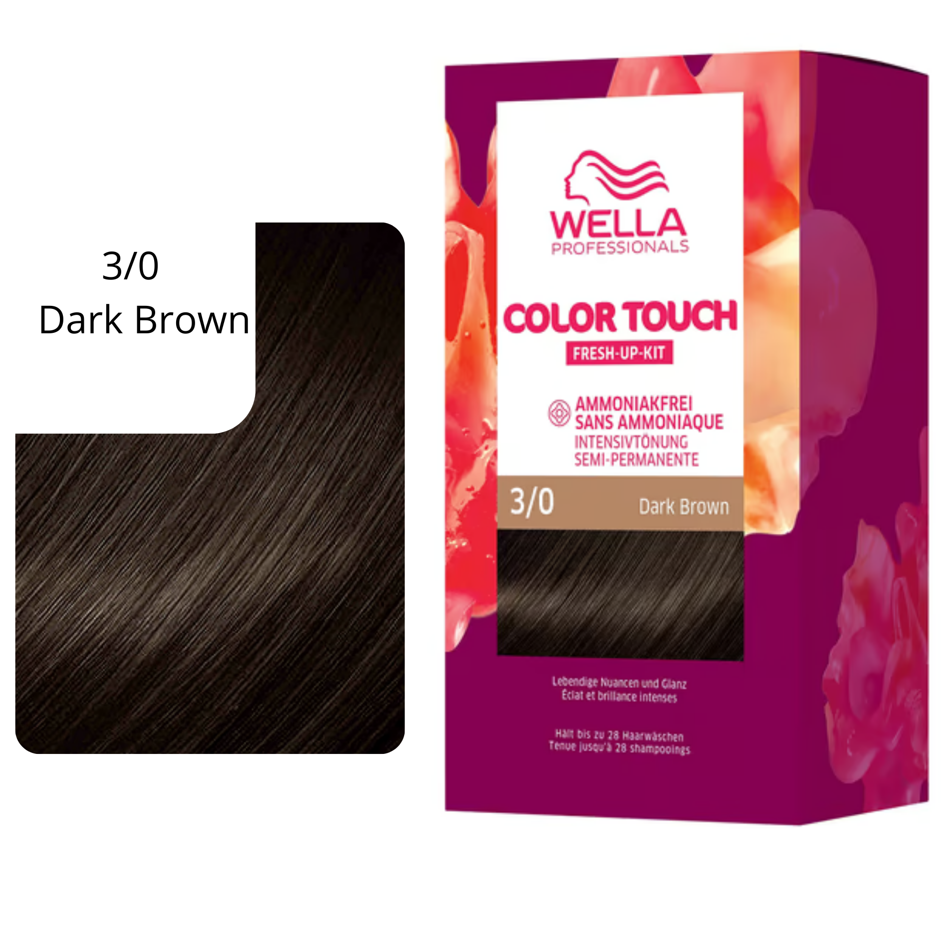 CT-17490_Wella Color Touch Fresh Up Kit 3/0 Dark Brown - 130 ml