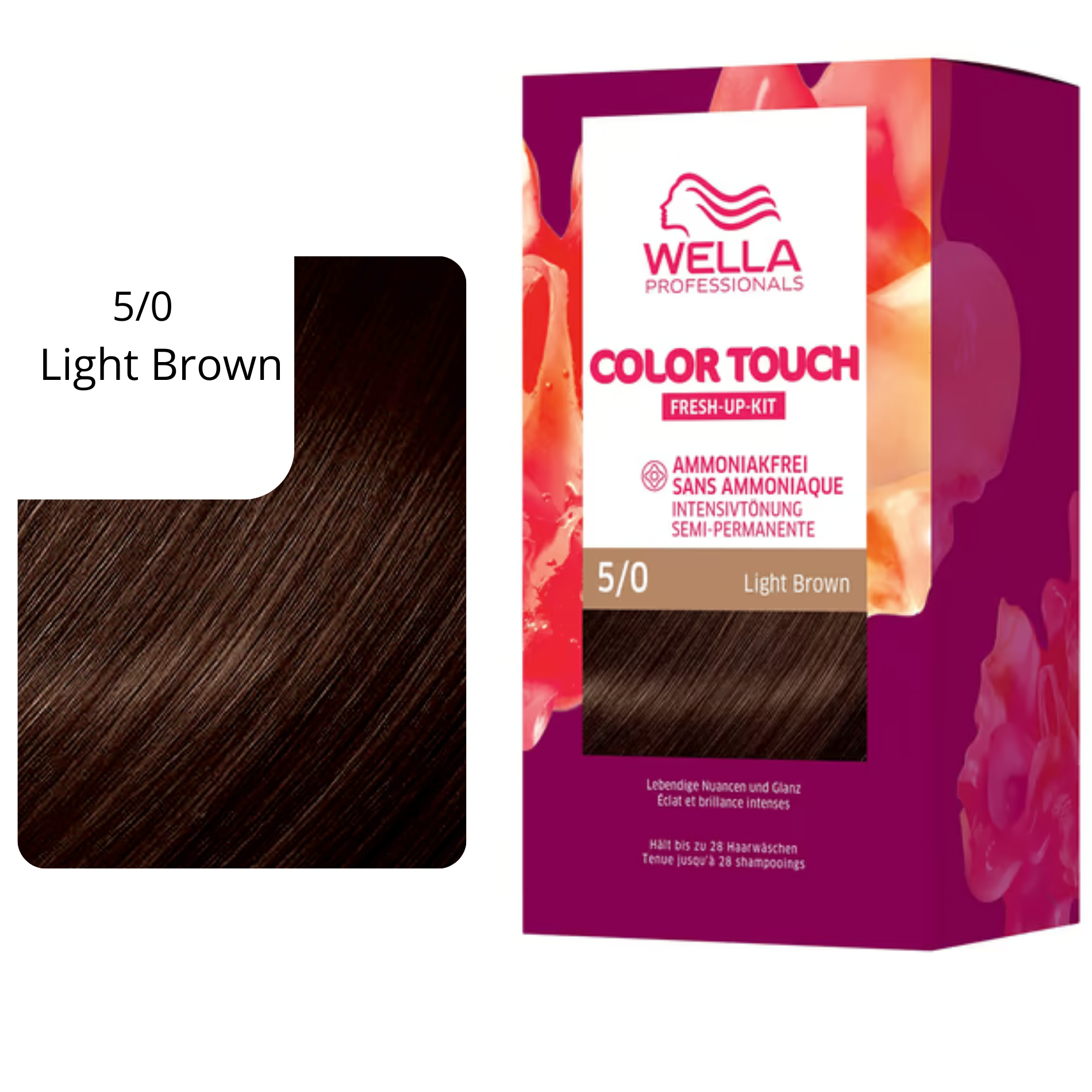 CT-17490.2_Wella Color Touch Fresh Up Kit 5/0 Light Brown - 130 ml
