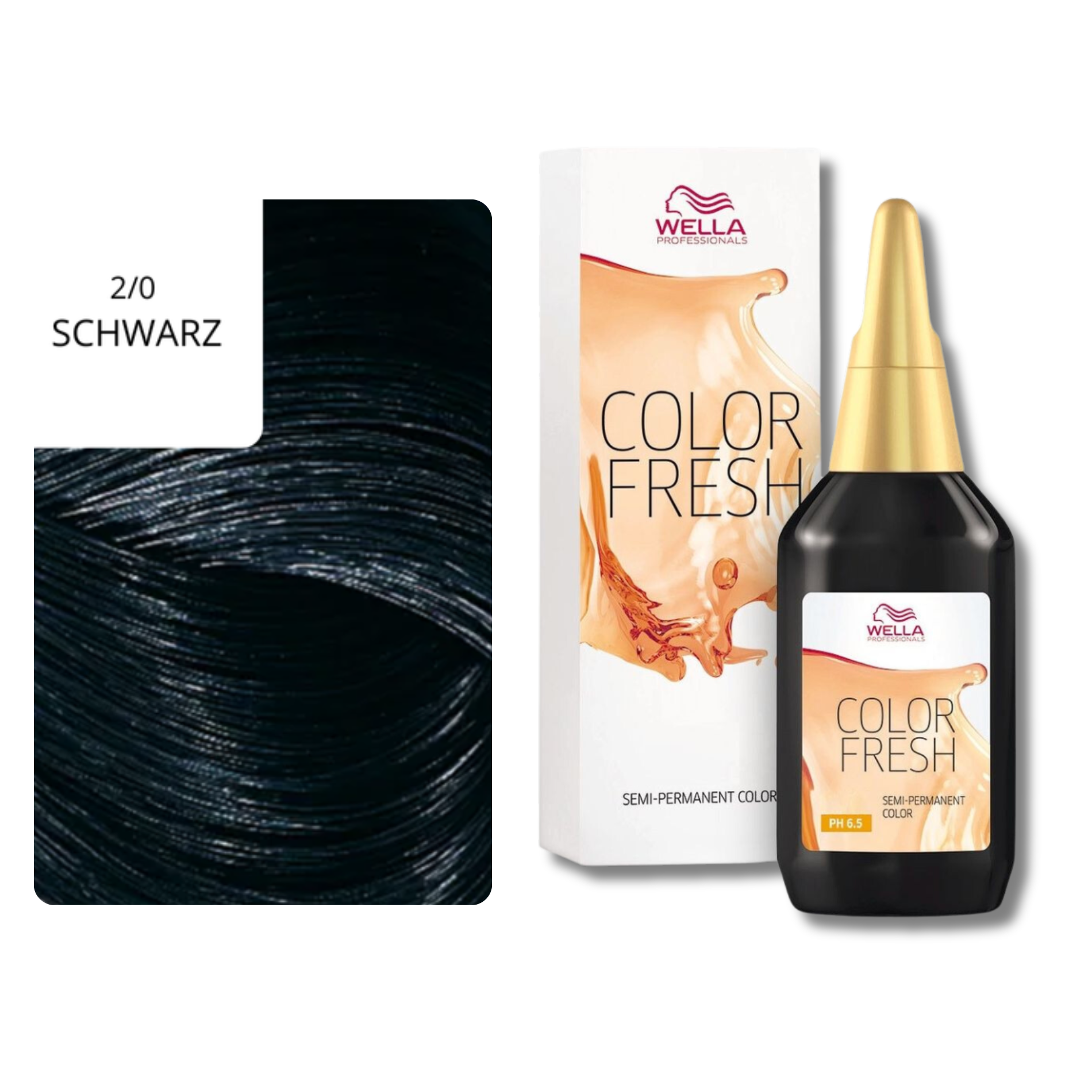 CT-10031_Wella Professionals Color Fresh Semi-permanent color - 75 ml -  2/0 SCHWARZ
