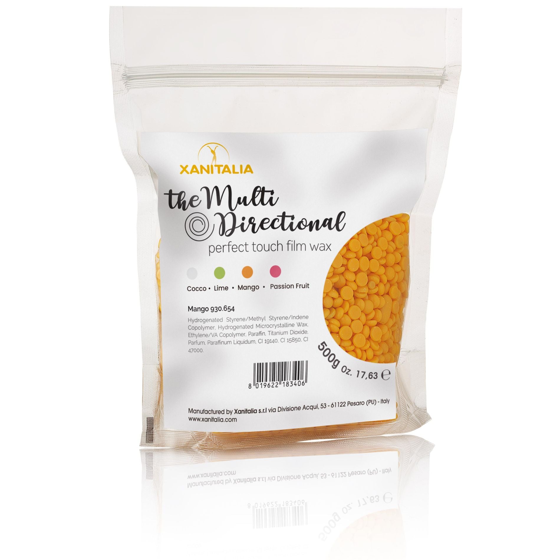 CT-14800.2_XANITALIAPRO THE MULTIDIRECTIONAL PERFECT TOUCH FILM WAX MANGO 500g