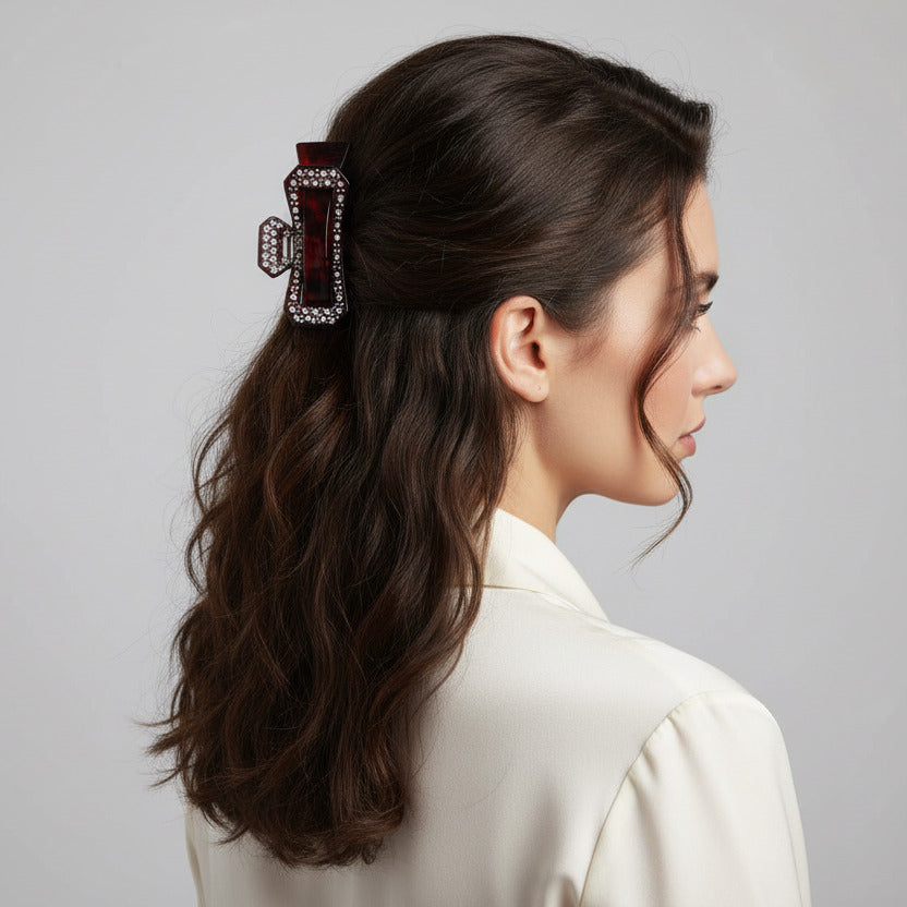 XanitaliaPro Élastique Noir avec Perles et Pierres Scintillantes Accesorios