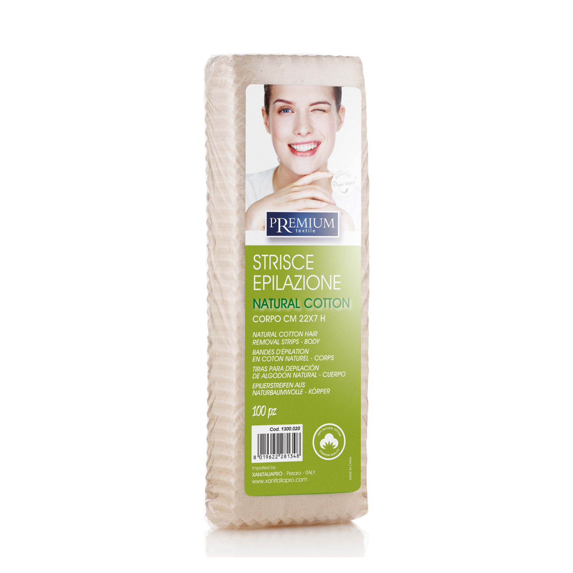 CT-17244.1_XanitaliaPro Cotton Hair Removal Strips - 100 pcs > Natural