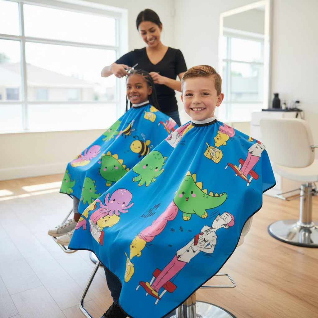 CT-12861_XanitaliaPro Friseurumhang Für Kinder Hellblau