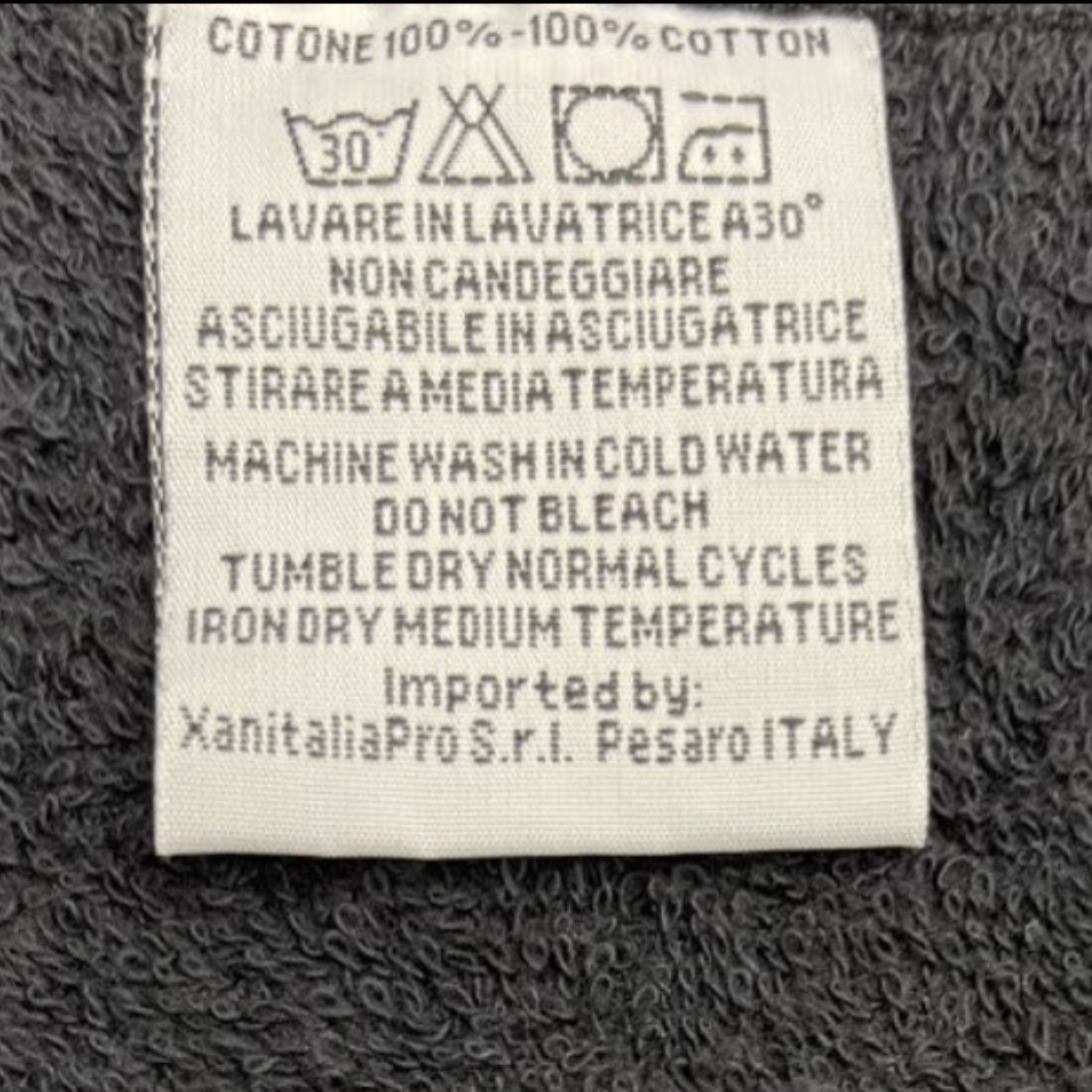 CT-12593_XanitaliaPro Handtücher Schwarz Anti-Flecken Farben (1 Stück )