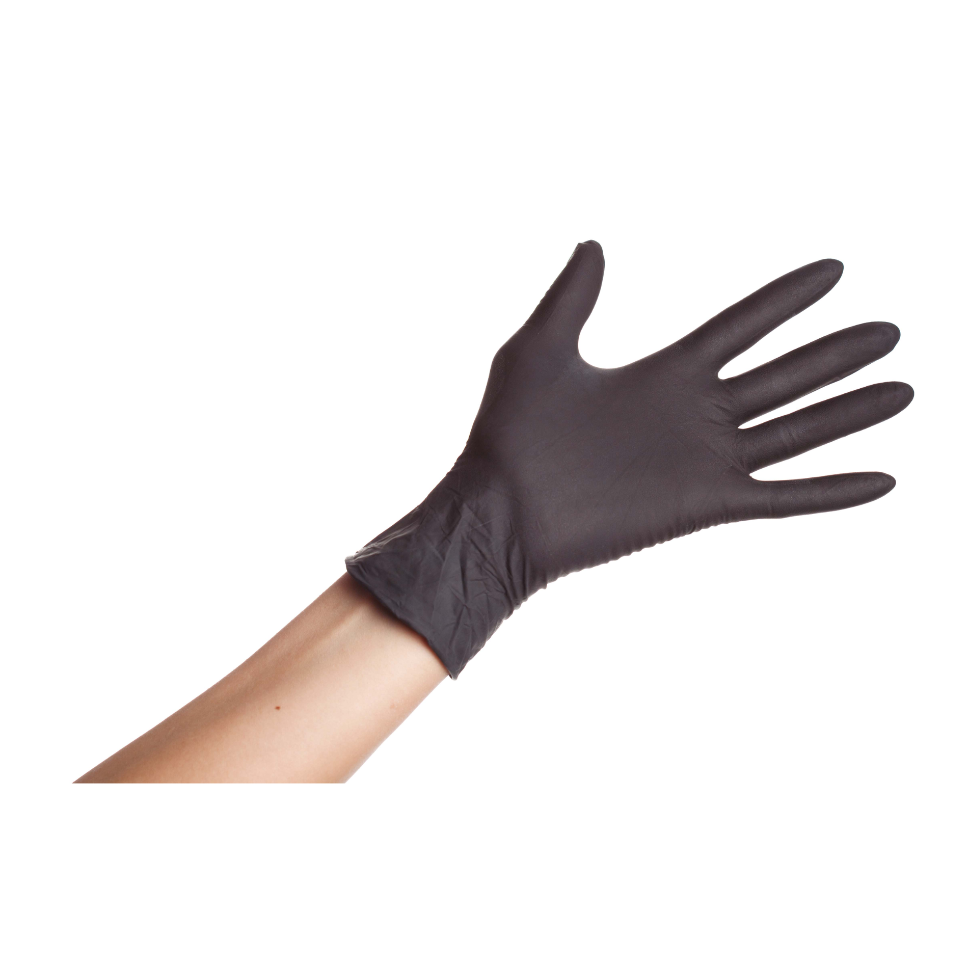 CT-17461_XanitaliaPro Puderfreie schwarze Nitrilhandschuhe - Small 100 Stück