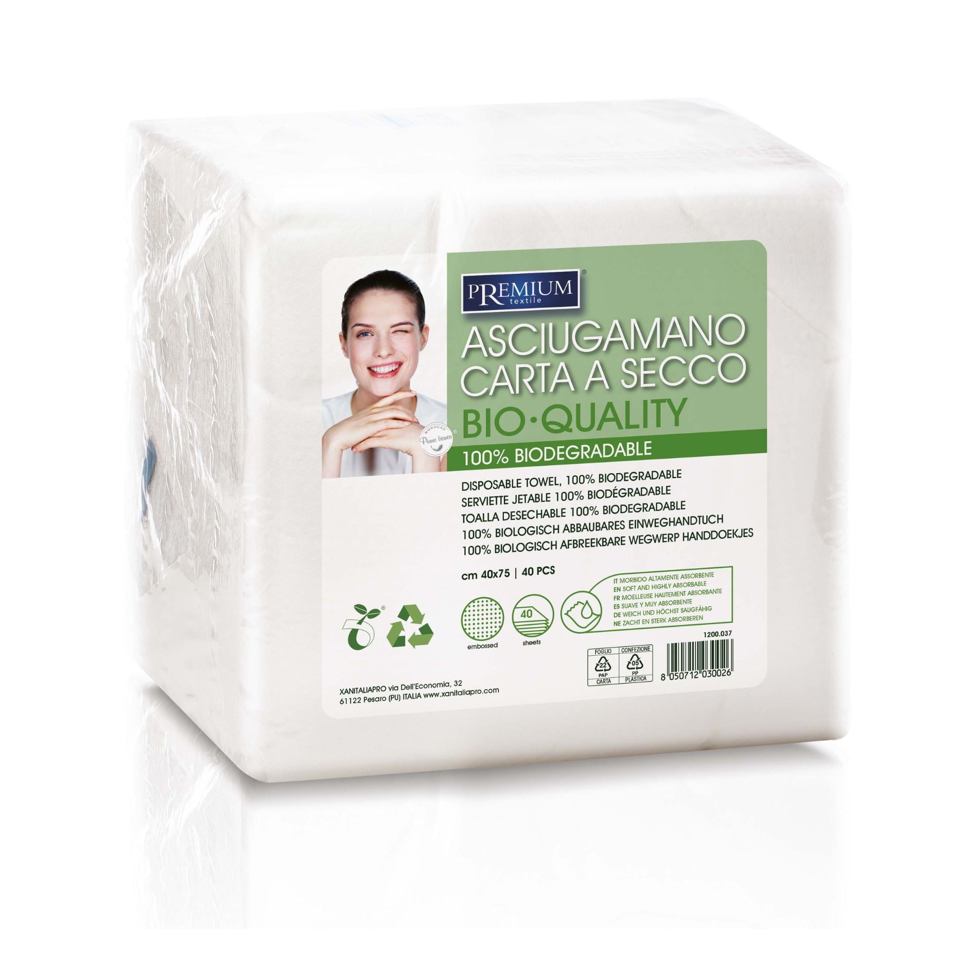CT-17479_XanitaliaPro Trockenes Papierhandtuch Bio Quality